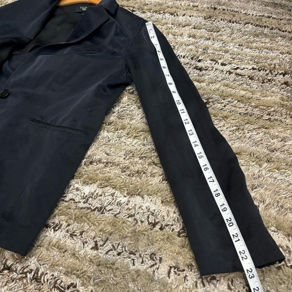 Talbots 8P Silk Blazer Black Jacket Lined Unstructured - Picture 11 of 11